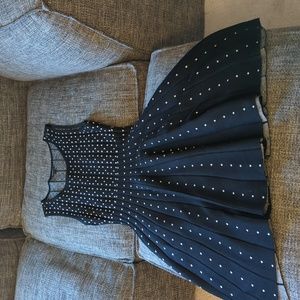 Black and platinum sparkle Torrid knit dress.